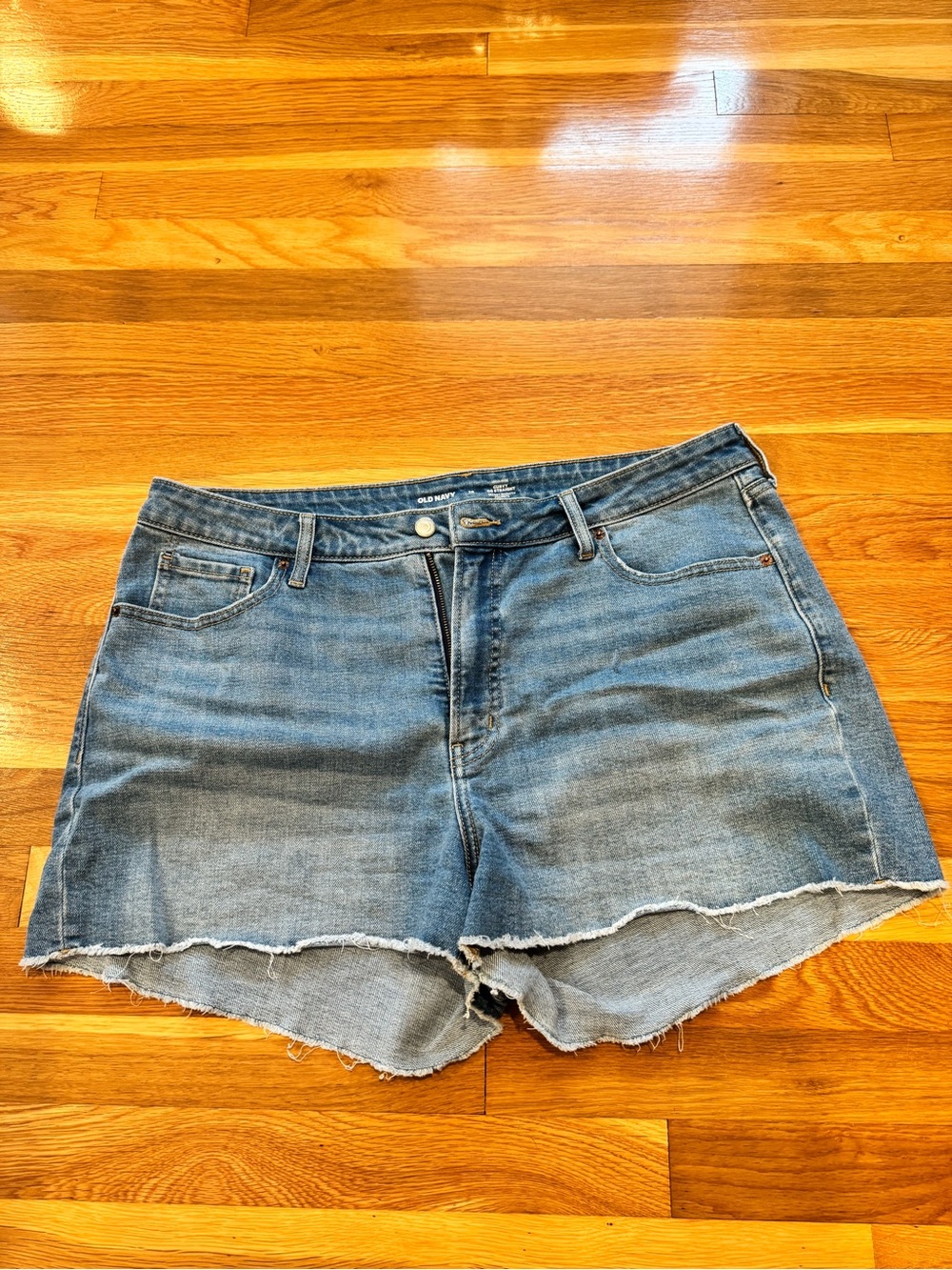 Old Navy Blue Denim Raw-Hem Jean Shorts